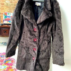 XOXO Faux Fur Brown Coat